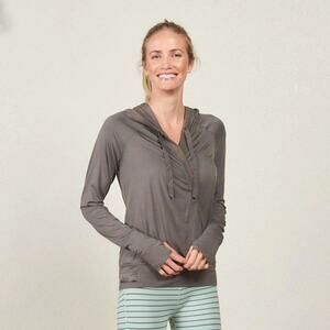 Faceplant Bamboo Crossover Hoodie in Earl Grey - Size Large NWT